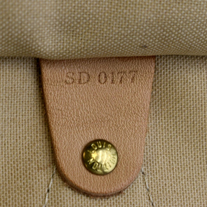 LOUIS VUITTON Speedy 30 Damier Azur Satchel Bag White