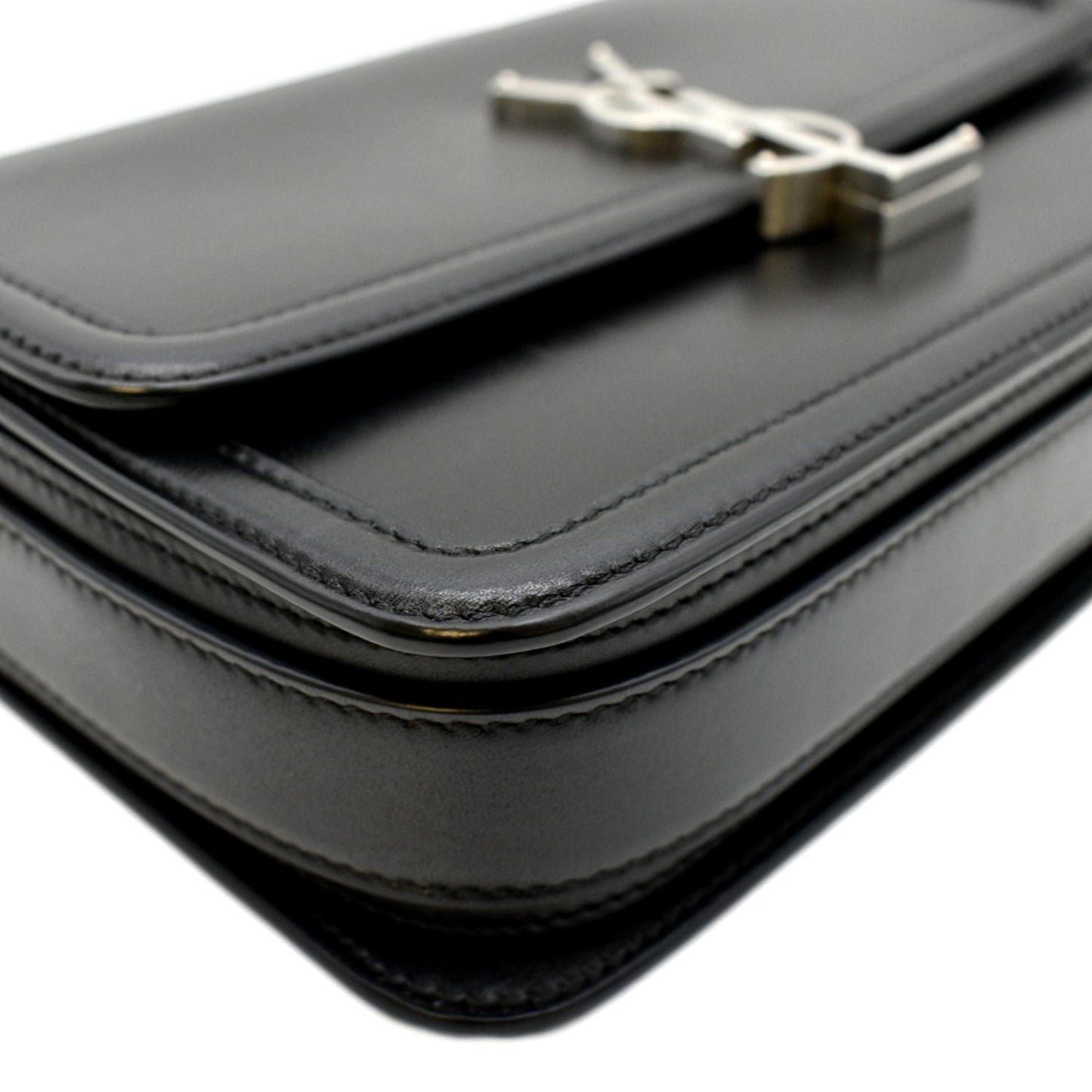 YVES SAINT LAURENT Solferino Medium Leather Shoulder Bag Black