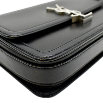 YVES SAINT LAURENT Solferino Medium Leather Shoulder Bag Black