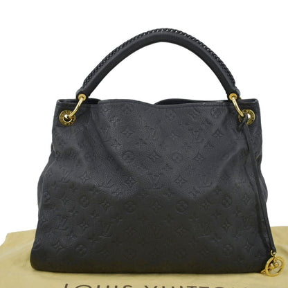 LOUIS VUITTON Artsy MM Empreinte Leather Hobo Bag Black
