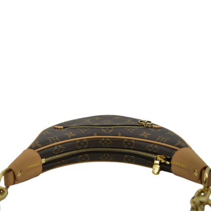 LOUIS VUITTON Loop Monogram Canvas Baguette Bag Brown
