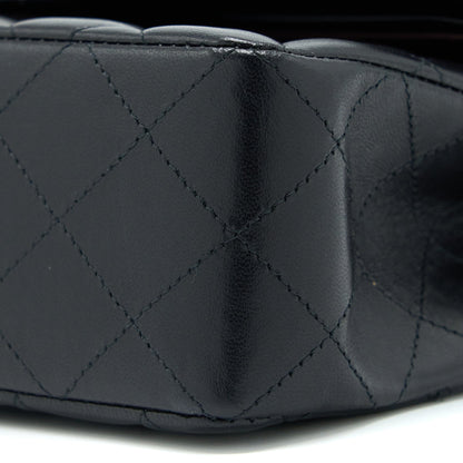Chanel Small Classic Double Flap Bag Lambskin Black  (Microchip)