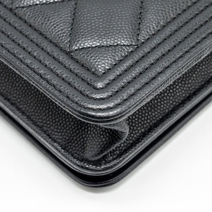 Chanel Boy Wallet On Chain caviar black  (microchip)