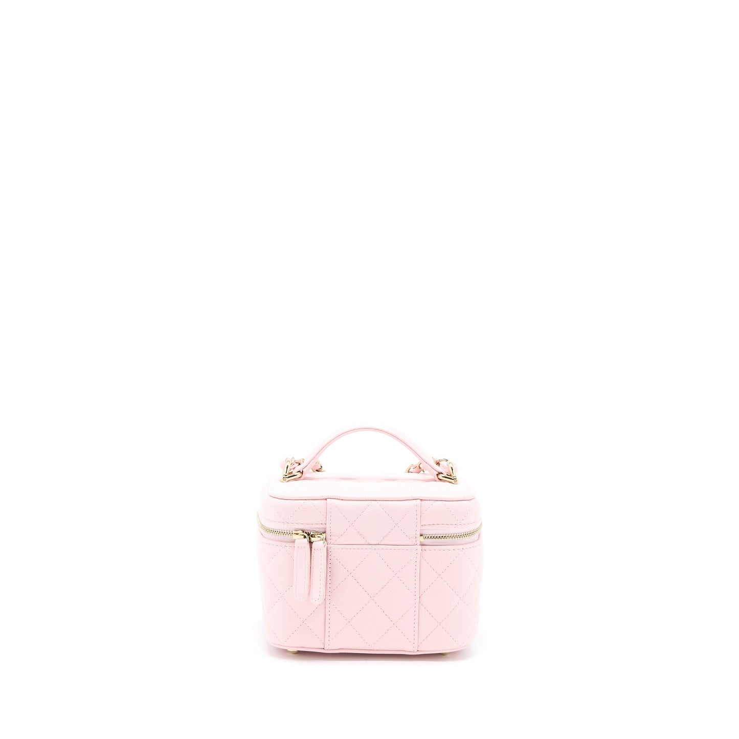 Chanel 22S Top Handle Vanity Bag Caviar Light Pink L (Microchip)