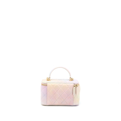 Chanel 22p Top Handle Long Vanity Case Lambskin Multicolour