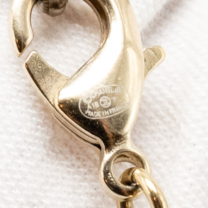 Chanel Camellia Bracelet Pearl/Crystal Light Gold Tone