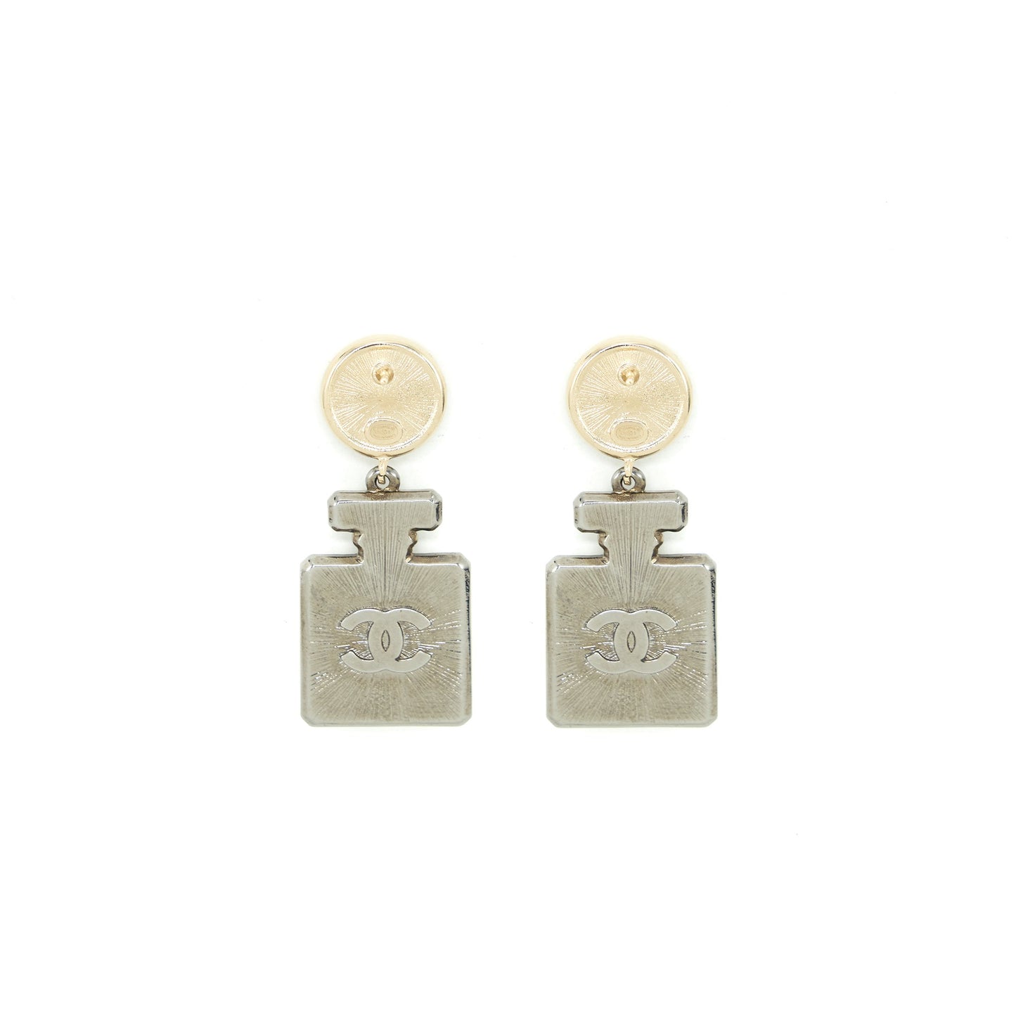 Chanel No.5 Perfume Bottle Crystal Drop Earrings L