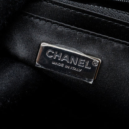 Chanel 21P Limited Edition Flap Bag Sequins/ Satin Black/ White
