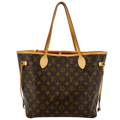 LOUIS VUITTON Neverfull MM Monogram Canvas Tote Bag Brown