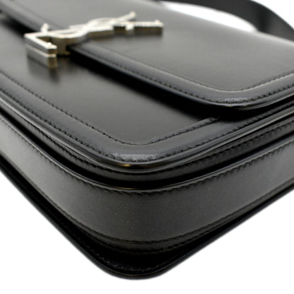 YVES SAINT LAURENT Solferino Medium Leather Shoulder Bag Black