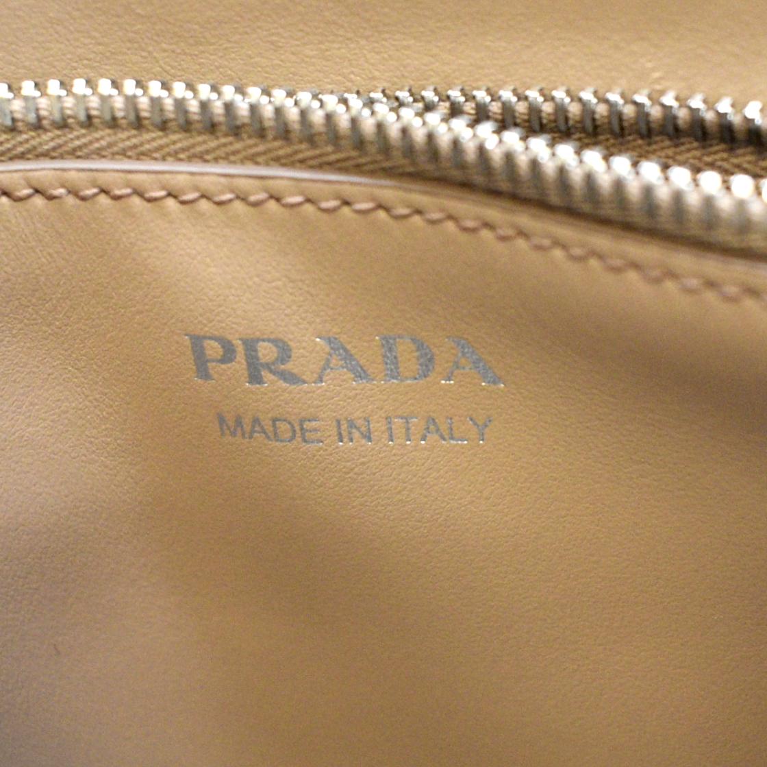 PRADA Monochrome Saffiano Leather Small Tote Bag Dusty Pink