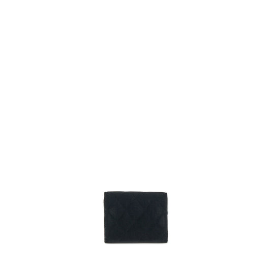 Chanel Small Flap Wallet Velvet Black L