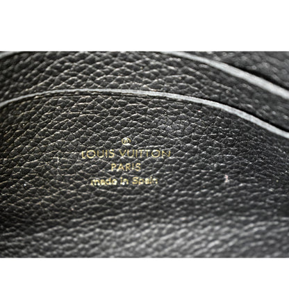 LOUIS VUITTON Double Zip Pochette Monogram Empreinte Crossbody Bag Black