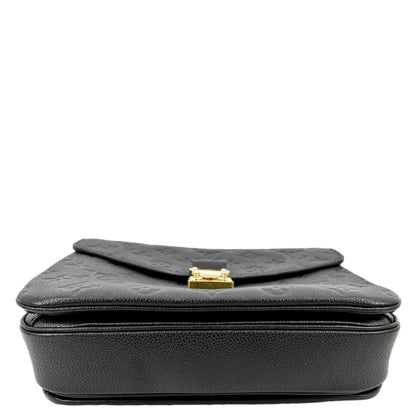 LOUIS VUITTON Metis Pochette Empreinte Leather Crossbody Bag Black