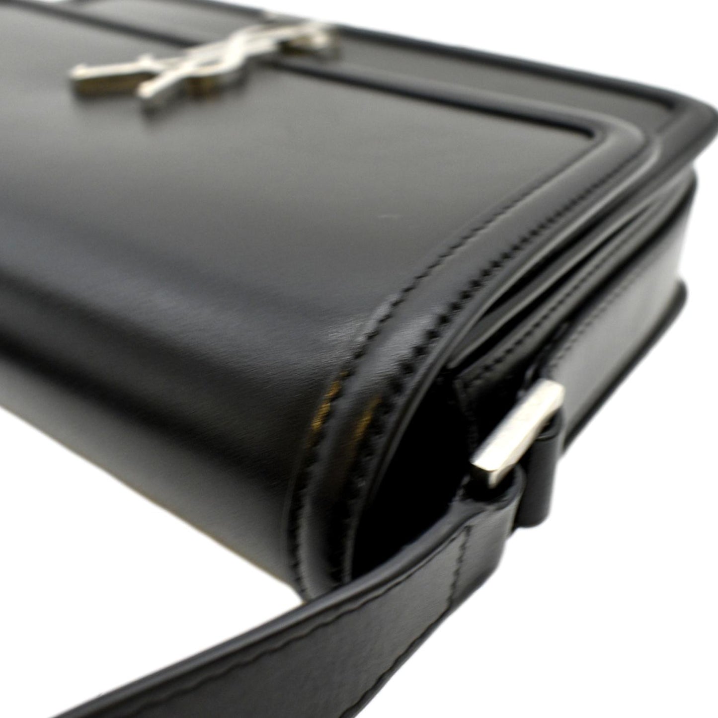 YVES SAINT LAURENT Solferino Medium Leather Shoulder Bag Black