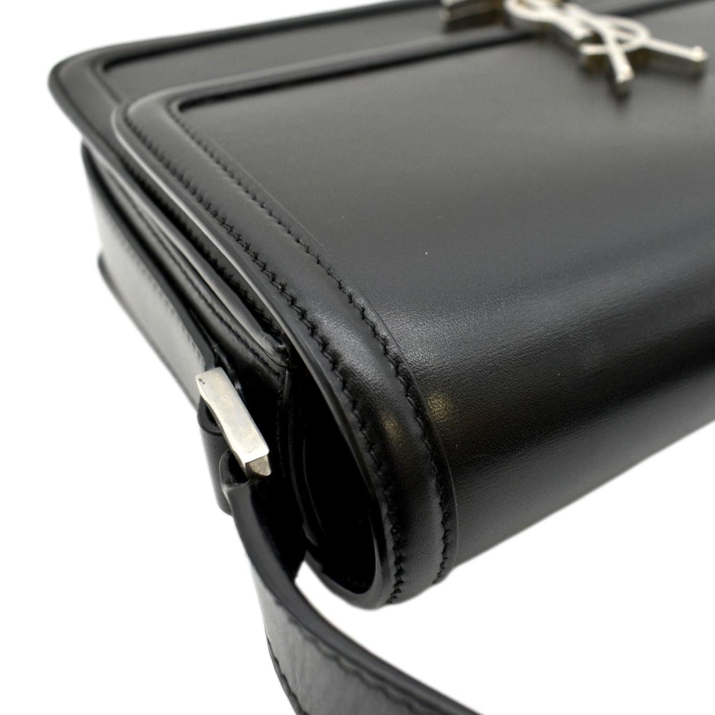 YVES SAINT LAURENT Solferino Medium Leather Shoulder Bag Black