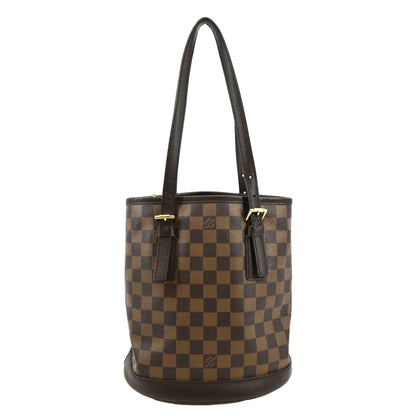 LOUIS VUITTON Marais Bucket Damier Ebene Shoulder Bag Brown