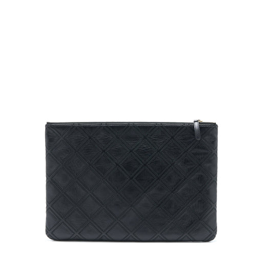 Chanel Quilted Pouch with Tassel Black L