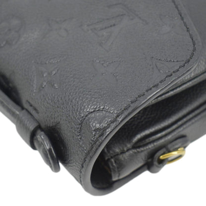 LOUIS VUITTON Metis Pochette Empreinte Leather Crossbody Bag Black