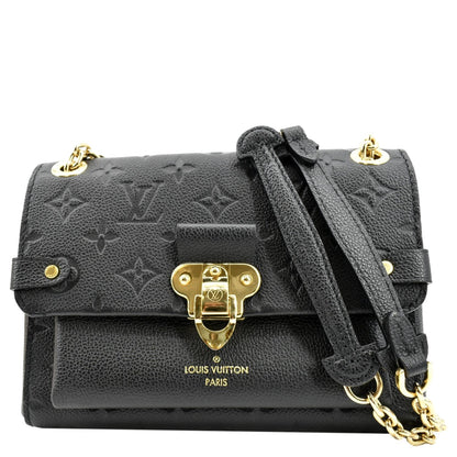 LOUIS VUITTON Vavin BB Monogram Empreinte Leather Shoulder Bag Black
