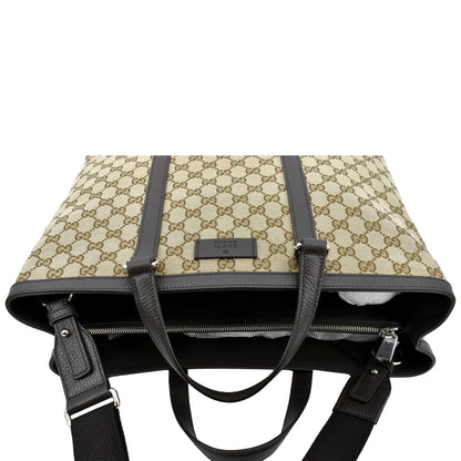 GUCCI GG Supreme Canvas Shopping Tote Bag Beige 449169