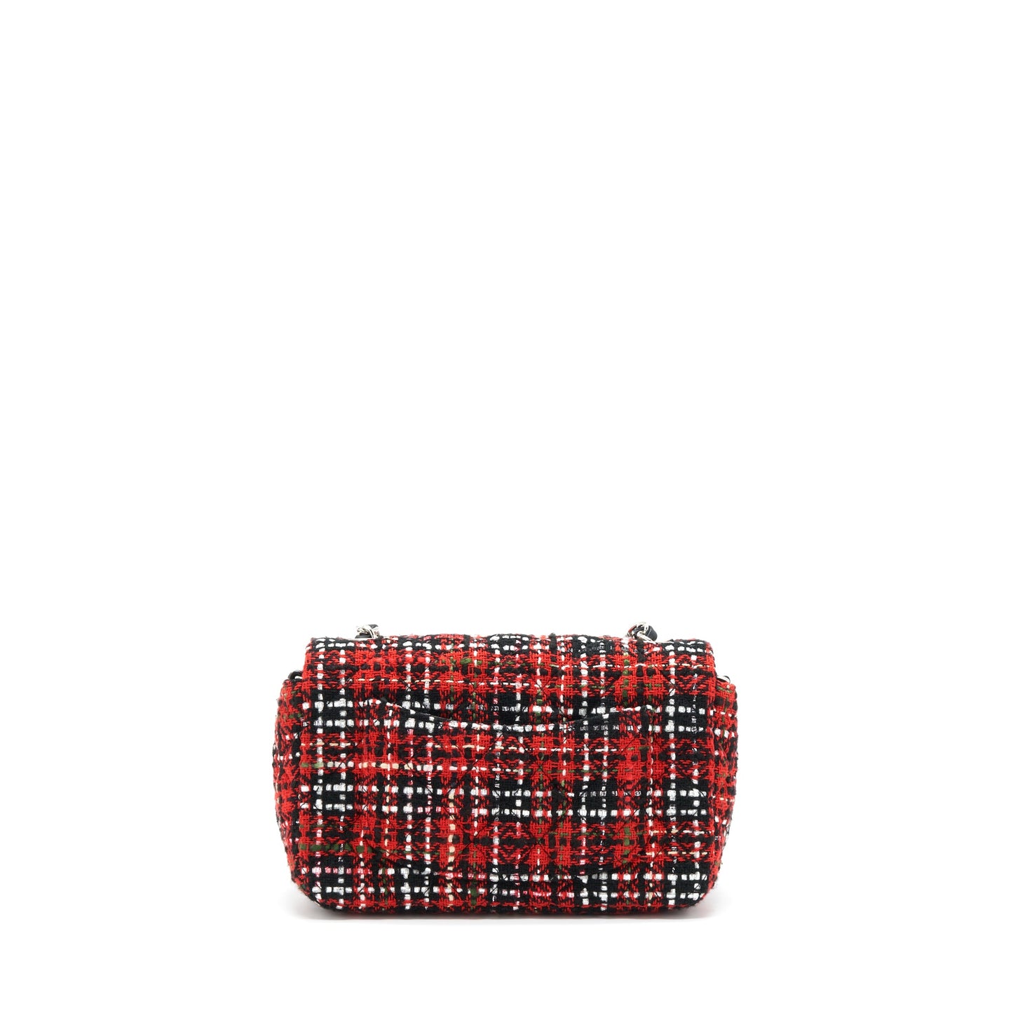 Chanel Mini Rectangular Flap Bag Tweed Red/ Black