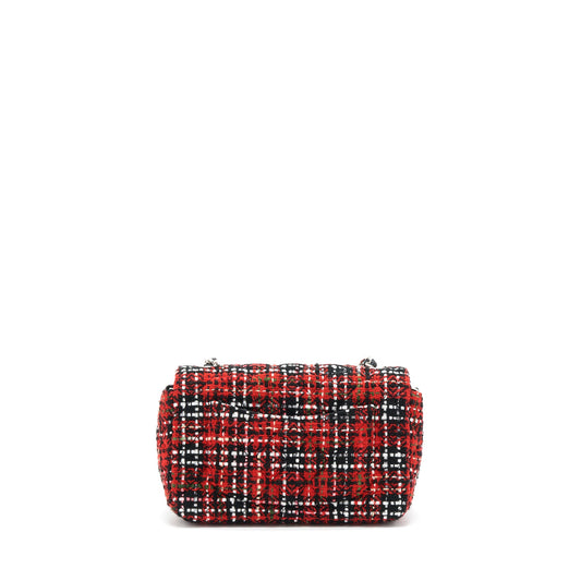 Chanel Mini Rectangular Flap Bag Tweed Red/ Black