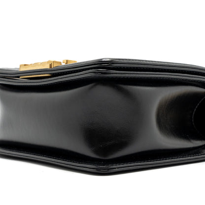 Chanel mini square boy bag limited edition calfskin black  (microchip)