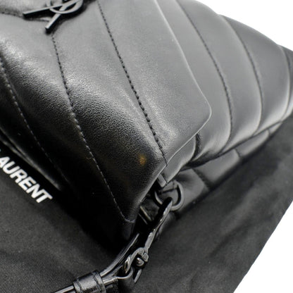 YVES SAINT LAURENT Loulou Toy Matelasse Leather Crossbody Bag Black