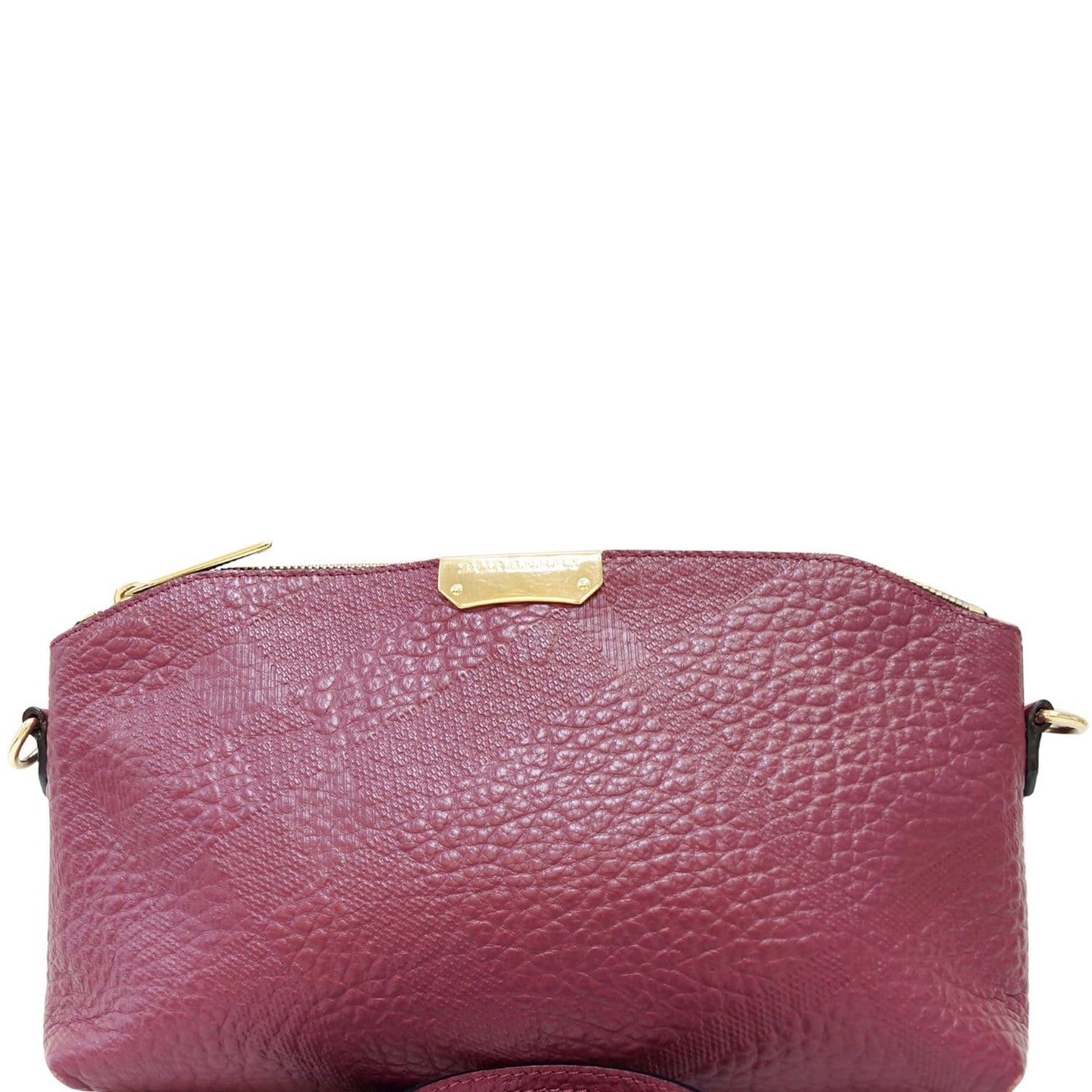 BURBERRY Embossed Leather Chichester Crossbody Bag