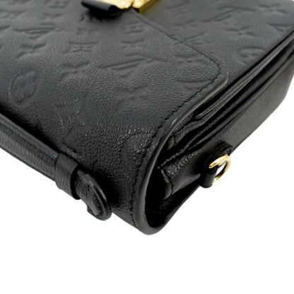 LOUIS VUITTON Metis Pochette Empreinte Leather Crossbody Bag Black