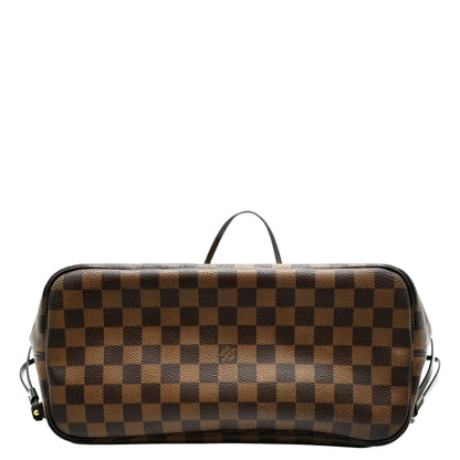 LOUIS VUITTON Neverfull MM Damier Ebene Tote Bag Brown