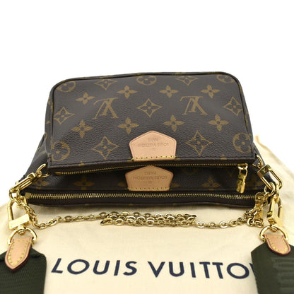 LOUIS VUITTON Multi Pochette Accessoires Monogram Canvas Shoulder Bag Khaki