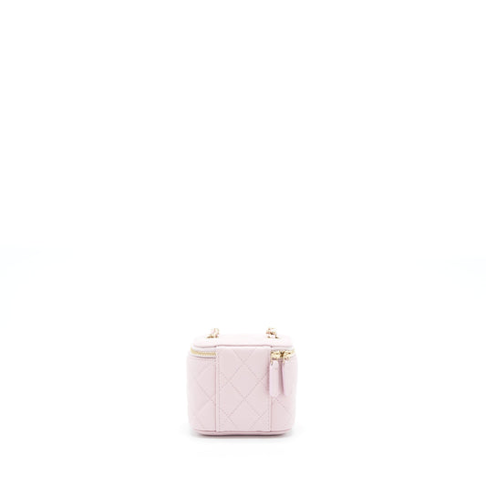 Chanel Mini Vanity Case Caviar Pink L