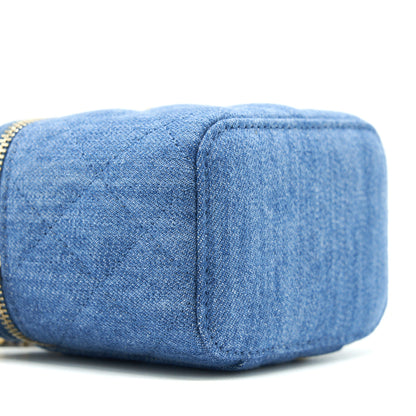 Chanel 22C Pearl Crush mini Vanity with Chain Denim