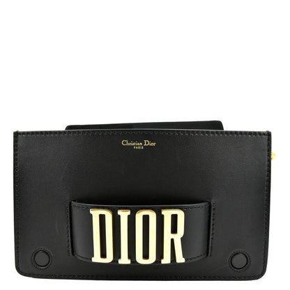 CHRISTIAN DIOR Dio(r)evolution Flap Calfskin Crossbody Bag Black