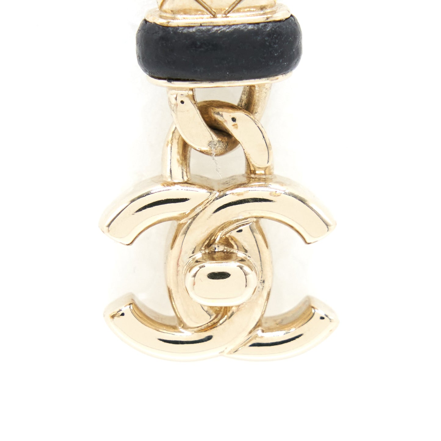 Chanel CC Logo Drop Earrings