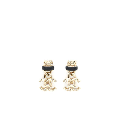Chanel CC Logo Drop Earrings