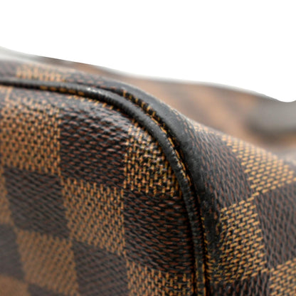 LOUIS VUITTON Neverfull MM Damier Ebene Tote Bag Brown