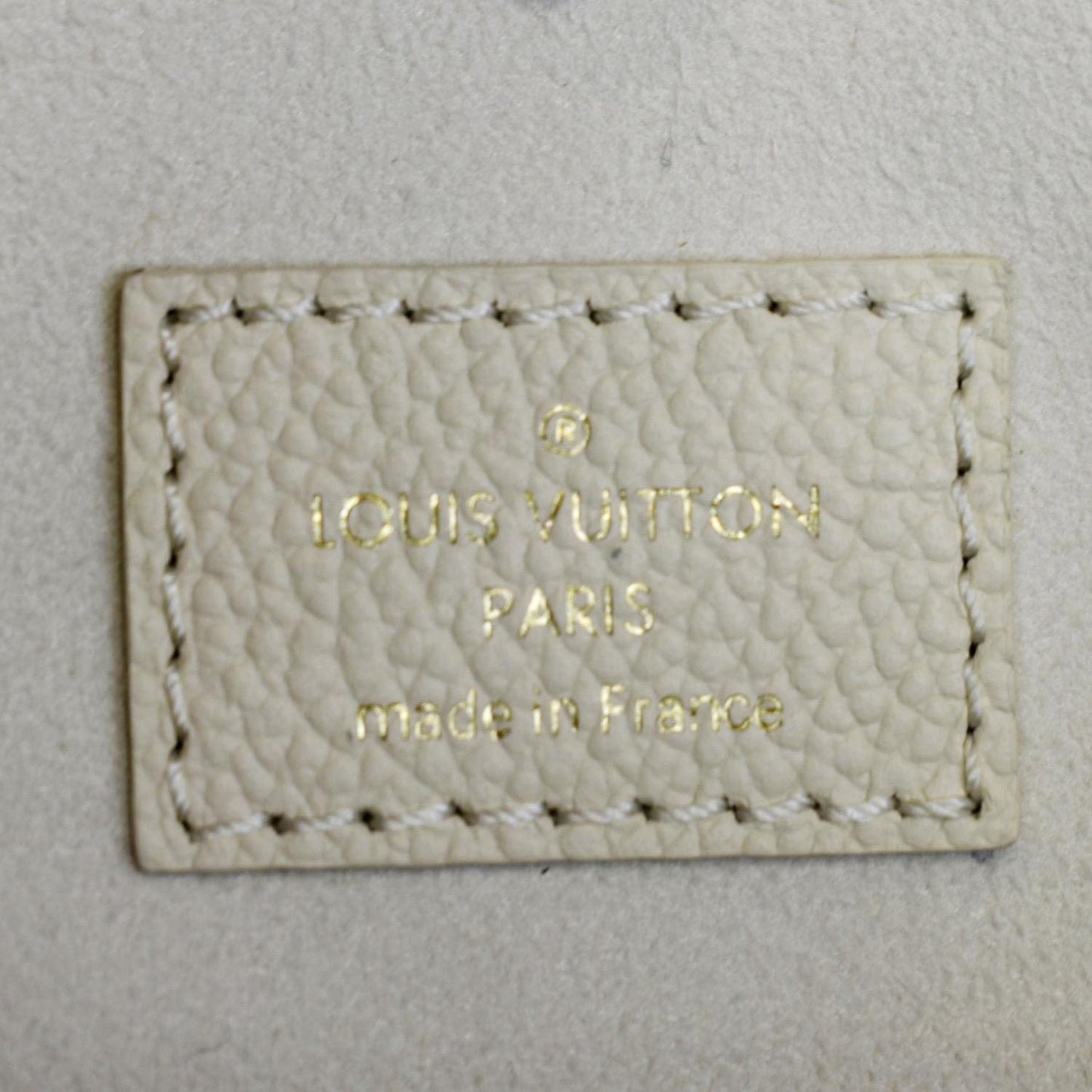 LOUIS VUITTON Onthego Spring City MM Monogram Empreinte Leather Shoulder Bag Cream