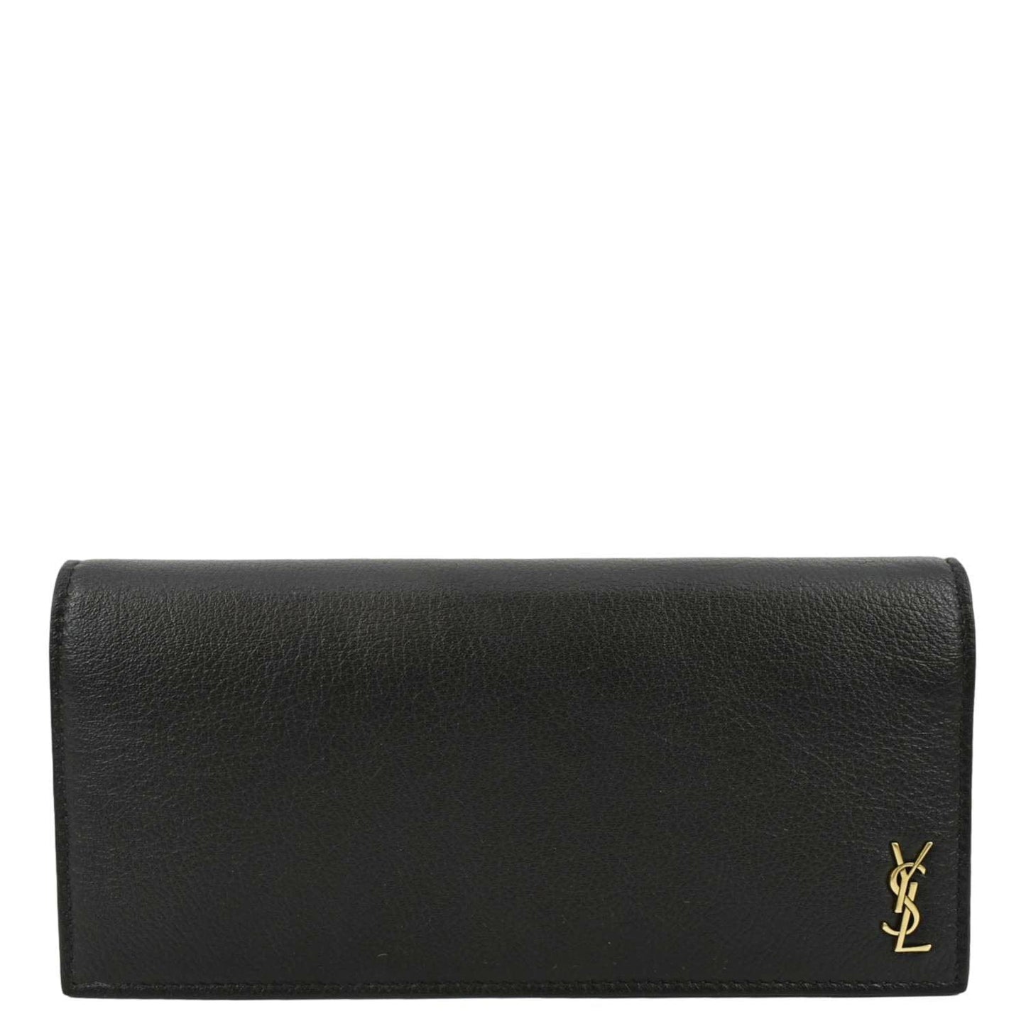 YVES SAINT LAURENT Flap Leather Wallet Black