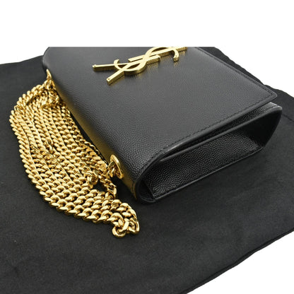 YVES SAINT LAURENT Kate Leather Shoulder Bag Black