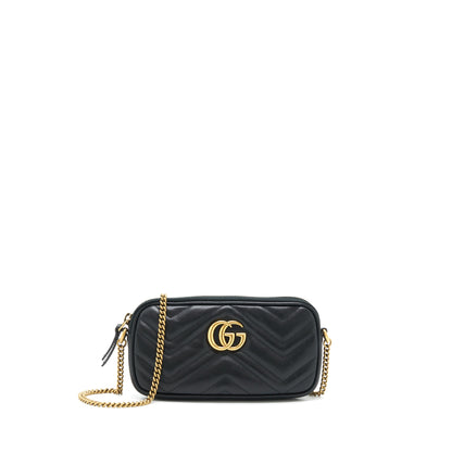 Gucci GG Marmont Small Pouch With Chains Black