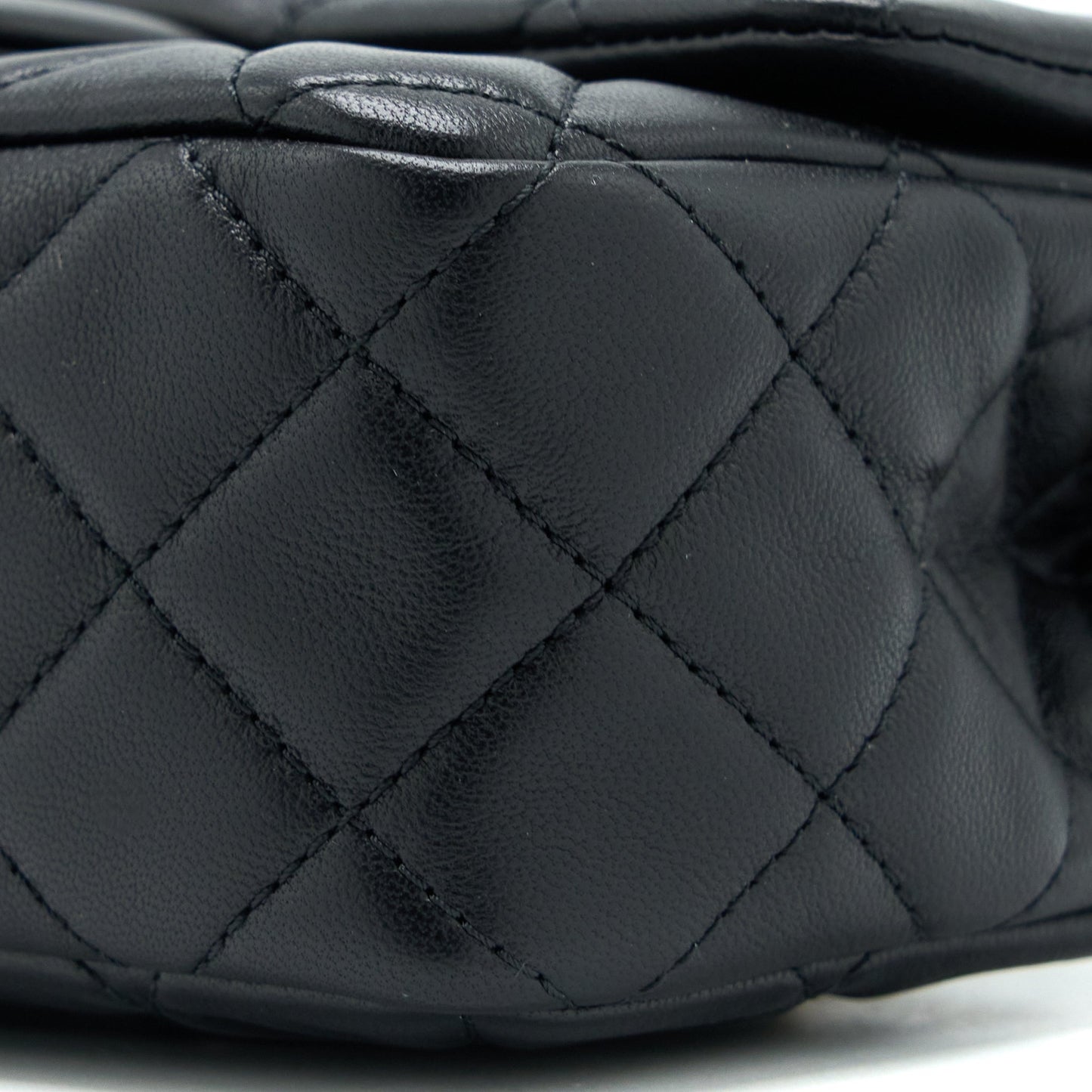 Chanel Pearl Crush Mini Rectangular Lambskin Black Brushed  (Microchip)