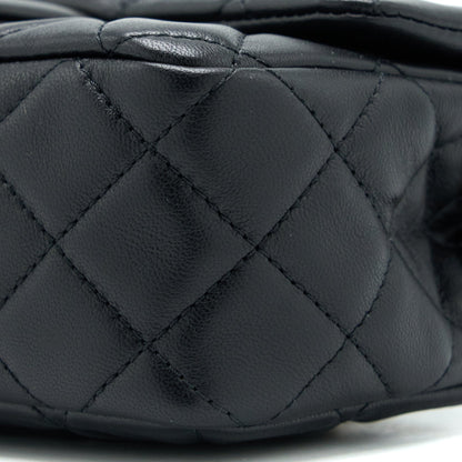 Chanel Pearl Crush Mini Rectangular Lambskin Black Brushed  (Microchip)