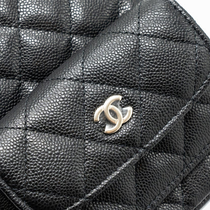 Chanel 24c Mini Backpack/Crossbody Bag Caviar Black L (Microchip)
