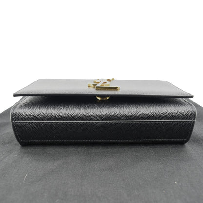 YVES SAINT LAURENT Kate Leather Shoulder Bag Black
