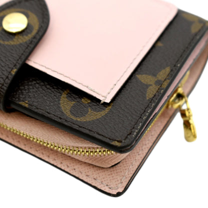 LOUIS VUITTON Juliette Monogram Canvas Wallet Rose pink