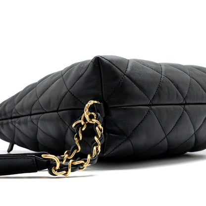 Chanel 22B Hobo Bag Lambskin Black Brushed  (Microchip)