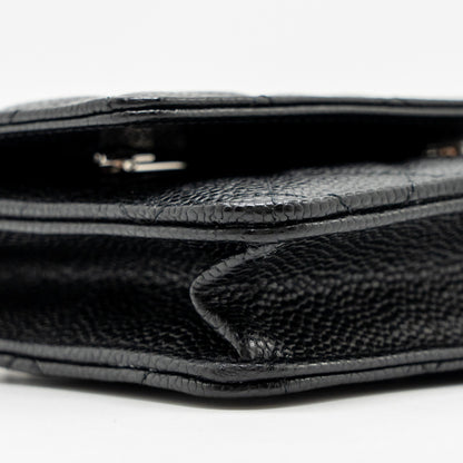 Chanel Classic Wallet On Chain Caviar Black  (Microchip)
